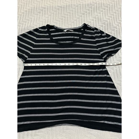 BCBGeneration black and white striped tee size L - Picture 5 of 6